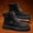 black, variant on Men's Wide Width High Top Lace Up Work Boots Non Slip Ankle Combat Boots Durable Outdoor Hiking Boots For All Seasons