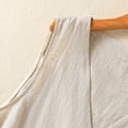 thumbnail image 6 of Vmvidoty Women's Linen Vest Summer Sleeveless V Neck Blazer Vest Lightweight Work Casual Cotton Waistcoat with Pocket Beige M, 6 of 9