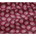 thumbnail image 4 of oneOone Cotton Jersey Bright Crimson Red Fabric Strawberry Fruit Diy Clothing Quilting Fabric Print Fabric By Yard 58 Inch Wide, 4 of 4