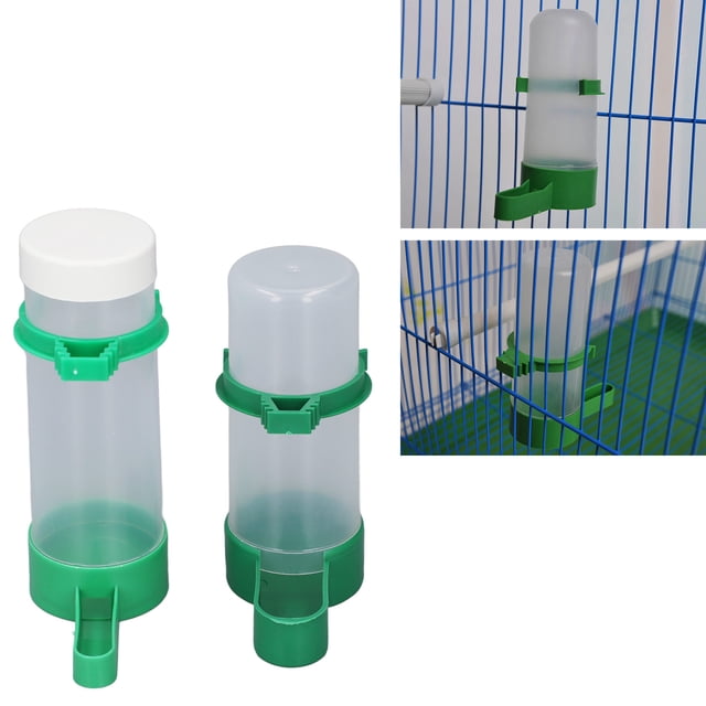 Alimentador de Jaula de Pájaros, Alimentador de 150 ml en Jaula de Aves Alimentador de Agua Multifunción 10 Coloque PlásTico Con Clips Para Parrorts