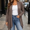 thumbnail image 2 of Enjoytime Lightweight Cardigans for Women Long Sleeve Open Front Cardigan Casual Fall Fashion Asymmetrical Hem Knit Coat, 2 of 6