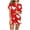 Red, variant on Tnhcen Valentine's Day Women's Sexy Heart print Short Sleeve Pajama Sets Casual V Neck 2 Piece Homewear Sets S-2XL