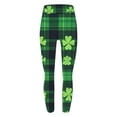 thumbnail image 7 of Holiday Leggings for Women 2026 St. Patrick's Day Green Leaves Printed Casual Yoga Tight Pants Slim Fit (XL, Green-Plaid), 7 of 7