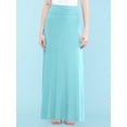 thumbnail image 3 of Made by Johnny Women's Fold-Over Maxi Skirt S AQUA, 3 of 6