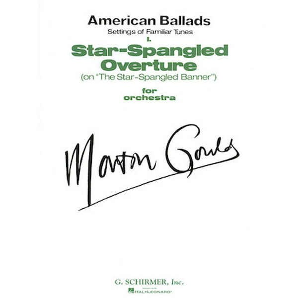 I Star Spangled Overture Morton Gould Full Score Sheet Music Songbook Walmart Com Walmart Com