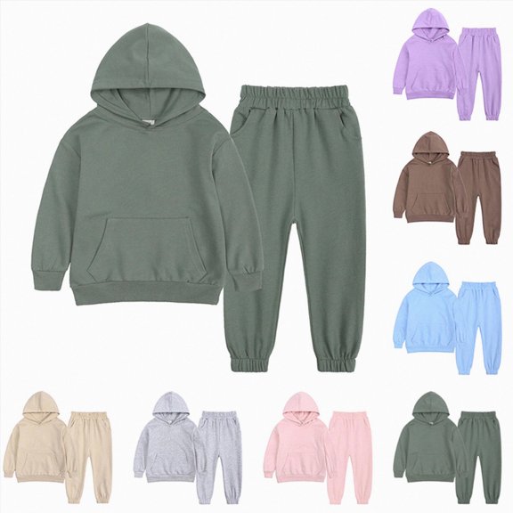 CAUYDY 0 3 6 9 12 Months Infant Boys Fall Winter Clothes 2T 3T 4T 5T Baby Long Sleeve Pullover Joggers Pants 2Pcs Casual Set Toddler Photoshoot Outfits Coffee for Sizes 3-4 Years