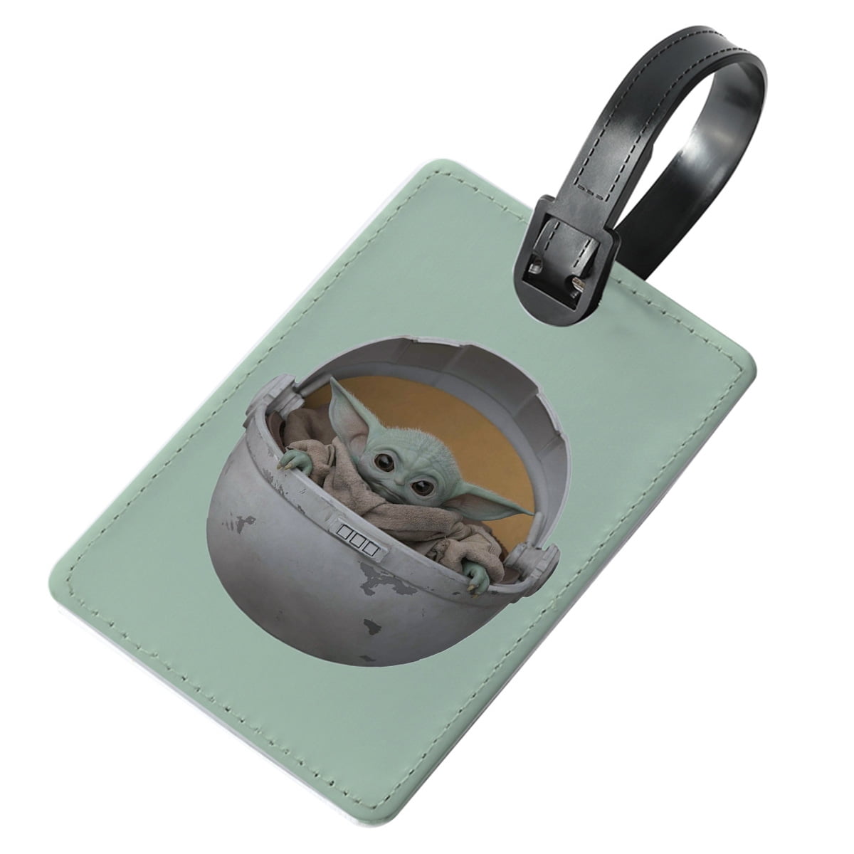 Rectangle PU Leather Luggage Tags for Travel Suitcase Baggage 4.05 x 2.