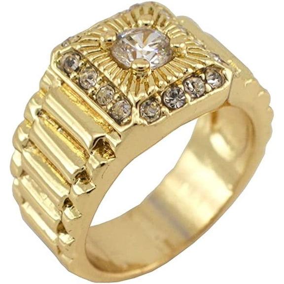 Hip-Hop Gold Tone Pharaoh Men's Ring size 10
