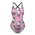 thumbnail image 5 of Hello Kitty Women's One Piece Swimsuit Athletic Training Swimwear Bathing Suit, 5 of 7