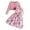 D181-Pink, variant on FYDUU Girls Clothes Fall Outfits Girls Dress And Cardigan Sets Fashion Floral Print Sleeveless Dresses And Long Sleeve Cardigan Set Fall Clothes 2-3 Years