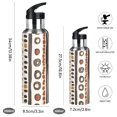 thumbnail image 2 of Yayeee 20oz Insulated Water Bottle Double Wall Stainless Steel with Flip Straw Lid, Black Abstract Dots, 2 of 7