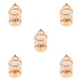 thumbnail image 2 of Guardoinrt Electroplated Metal Birdcage Shape Tea Light B- Candle Holder Rose Gold Type A 5Set, 2 of 6