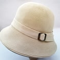 thumbnail image 2 of CoCopeaunts Bucket Hats for Women Linen Knitted Adjustable Hatband Solid Color Fisherman Hat Summer Shade Breathable Basin Cap, 2 of 8