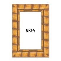 8x14 Frame Beige Real Wood Picture Frame Width 3 inches | Interior Frame Depth 0.5 inches | Natural