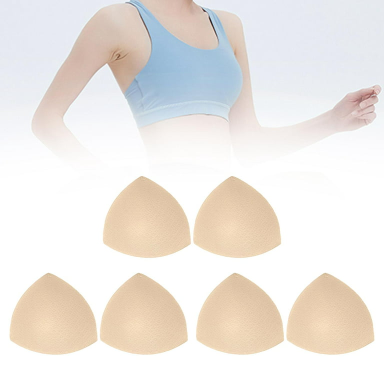 Bra Pads Comfortable Breathable Bra Padding Inserts for Bikini, Dresses  Swimwear,sports Bras,triangle Shape, Removable,triangle&round,4sizes -   Sweden