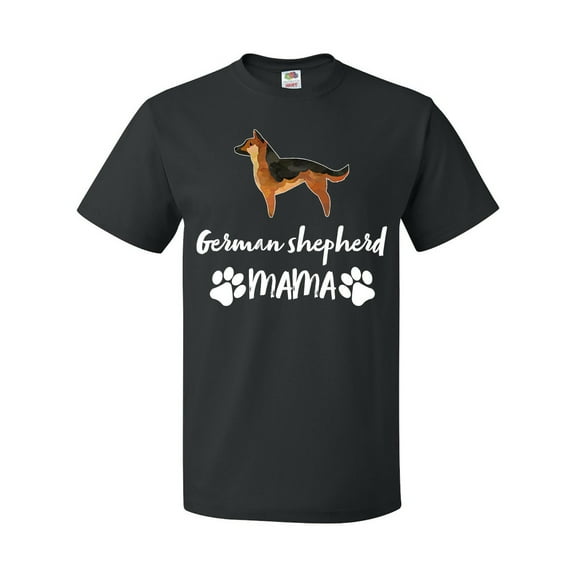 Inktastic German Shepherd Mama with Paw Prints T-Shirt