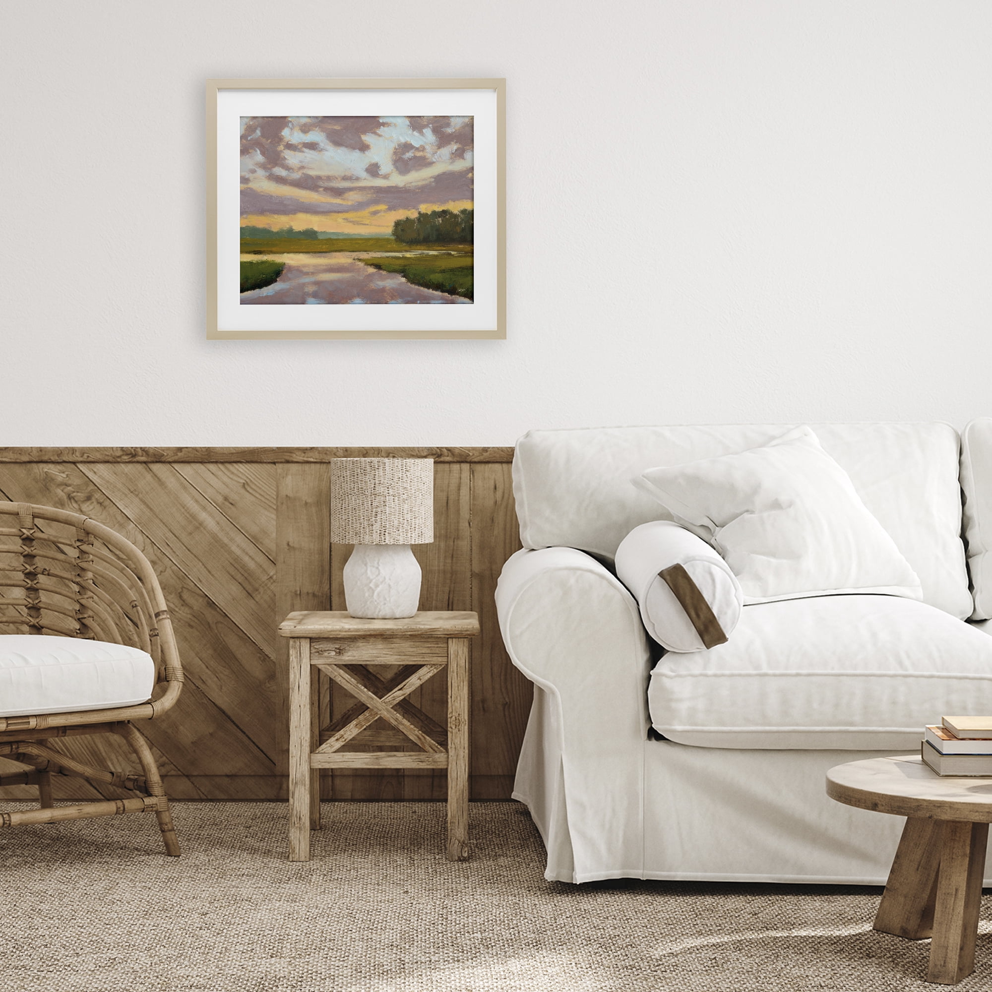 Stupell Industries Lowcountry Sunset Palette Birch Framed Print Under Glass, design by Carson Overstreet