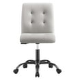 thumbnail image 5 of Modway Prim Metal Vegan Leather Armless Office Chair in Black/Light Gray, 5 of 9