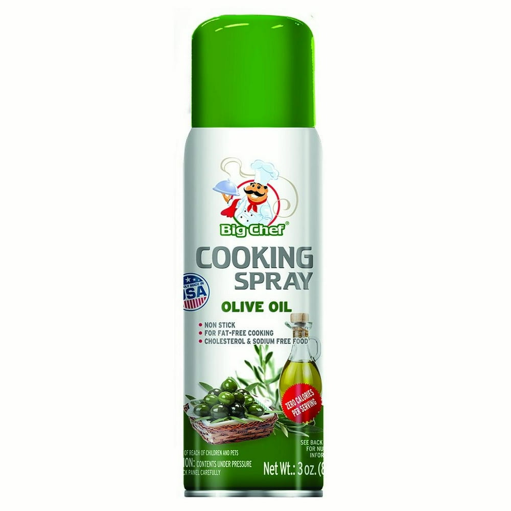Big Chef Cooking Spray, Olive Oil, 3 Oz