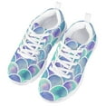 thumbnail image 3 of Pzuqiu Mermaid Kids Tennis Shoes Girls Size 5 Lightweight Athletic Shoes Lace Up Boys Running Sports Shoes Outdoor Breathable Mesh Sneakers, 3 of 5