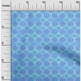 thumbnail image 1 of oneOone Georgette Viscose Aqua Blue Fabric Batik Dress Material Fabric Print Fabric By The Yard 42 Inch Wide, 1 of 4