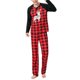 thumbnail image 3 of sweethay Pijamas navideños Familia a juego Vacaciones Navidad Loungewear Cuadros Manga larga Pijama HOMBRES L, 3 of 6