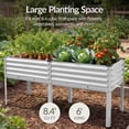 thumbnail image 4 of Best Choice Products 72x24x30in Non Toxic Elevated Galvanized Metal Garden Bed Corner Protectors - Silver, 4 of 9