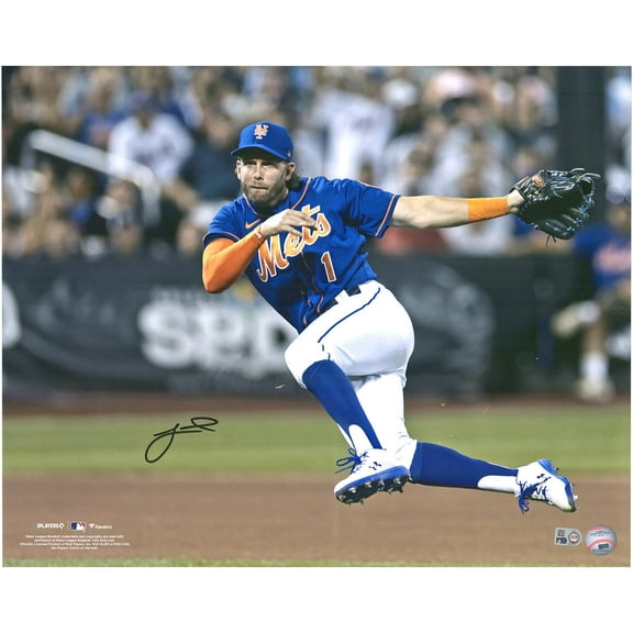 Jeff McNeil New York Mets Autographed 16" x 20" Jump Throw Photograph - Fanatics Authentic Certified