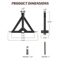 thumbnail image 4 of EDTara 3 Point 2 Inch Trailer Hitch Receiver,Heavy Duty Tractor Drawbar Adapter,Category 1 Quick Hitch Attachment for Subcompact Tractors,Farm Equipment Towing Ball Hook,Black, 4 of 9