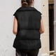 thumbnail image 5 of Gibobby Chaleco dama, Chaleco corto con cuello alto para mujer, sin mangas, ligero(Negro,G), 5 of 5