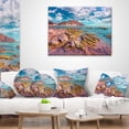 thumbnail image 3 of Designart Morning on the Giallonardo Beach - Seashore Throw Pillow - 18x18, 3 of 4