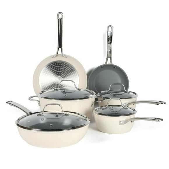Sur La Table Gourmet Cuisine 10 Piece Aluminum Cookware Set with Glass Lid