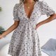thumbnail image 1 of Vestido De Mujer Vestido de primavera verano para mujer Elegante vestido floral para fiesta navideña (Blanco S) Cgtredaw Para estrenar, 1 of 1