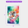 thumbnail image 5 of Funny Watercolor Adorable Rhodesian Ridgeback Peeking Through Torn Paper Effect 5x7in Folded Greeting Card Ridgebacks Dog Lover Gifts Single Note Card with Envelope - 00026, 5 of 5