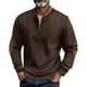 thumbnail image 2 of Blusa y camisa de manga larga con cuello alto para hombre, informal, de color liso, con cremallera, de manga larga y cuello alto, de poliéster., 2 of 5
