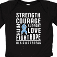 thumbnail image 4 of Inktastic ALS Awareness Strength Courage Support Boys or Girls Long Sleeve Baby Bodysuit, 4 of 5
