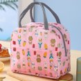 thumbnail image 5 of Bolsa térmica para el almuerzo para mujer, bolsa térmica reutilizable para el almuerzo, para el trabajo, la oficina, viajes, picnic, llama rosa, 5 of 5