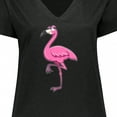 thumbnail image 4 of Inktastic Ladylike Flamingo Women's Plus Size V-Neck T-Shirt, 4 of 5