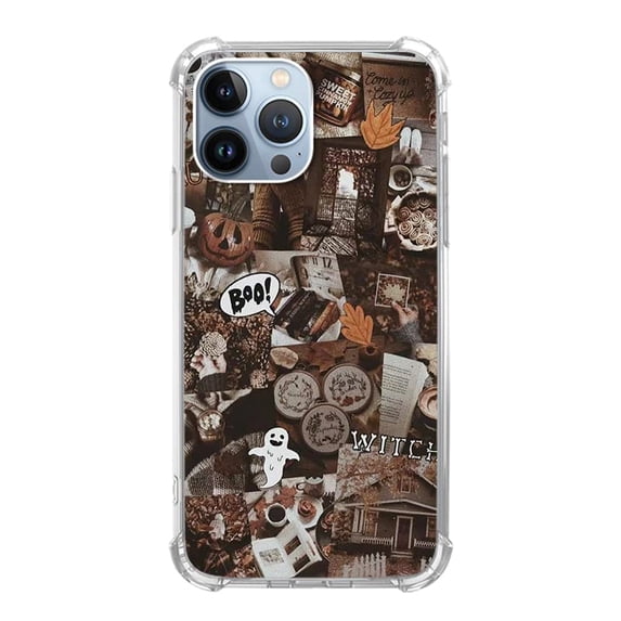 Dark Brown Aesthetic Case Compatible with iPhone 12 Pro,Unique Art Design TPU Shock-proof Full Cover