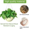 thumbnail image 2 of Macetas colgantes únicas, elegantes macetas de cerámica para plantas de interior y exterior con orificios de drenaje y tapón extraíble, macetas de plástico PP grueso resistentes a la intemperie para, 2 of 5