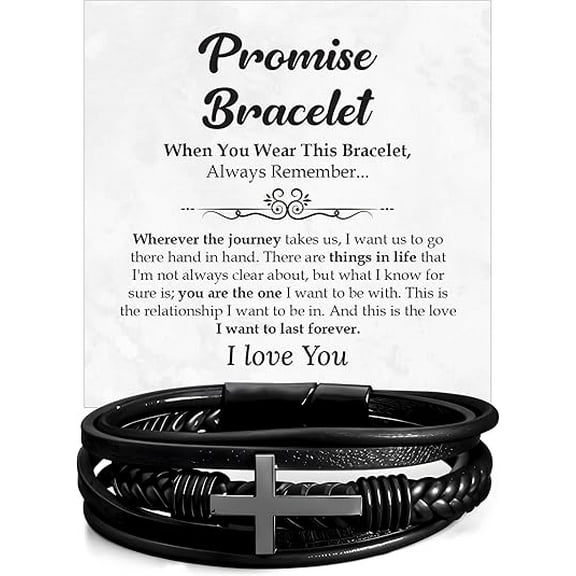 Promise Bracelet for Men, Cross Bracelet for Man, Romantic Gift for Husband, Wedding Gift for Groom, Cross Bracelet For Men, Men's Bracelet, Men's Bracelets, Birthday Gift For Boyfriend Husband