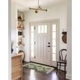thumbnail image 4 of Summer Tropical Leaves Hallway Runner Rug 2x6ft,Green Palm Trees Botanical Washable Woven Living Room Bedroom Kitchen Bathrom Carpet with Tassels,Indoor Outdoor Throw Door Mat for Entryway, 4 of 5