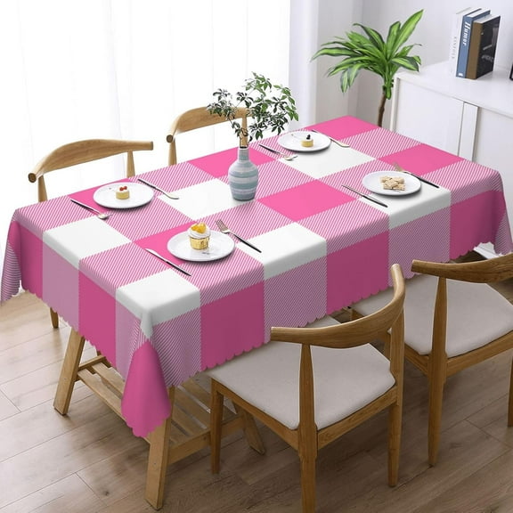 Happy Hanukkah with Menorah Tablecloth Jewish Chanukah Tablecloths Rectangle Waterproof Wipeable Table Cloth Cover for Dinning Room 60" X 84"