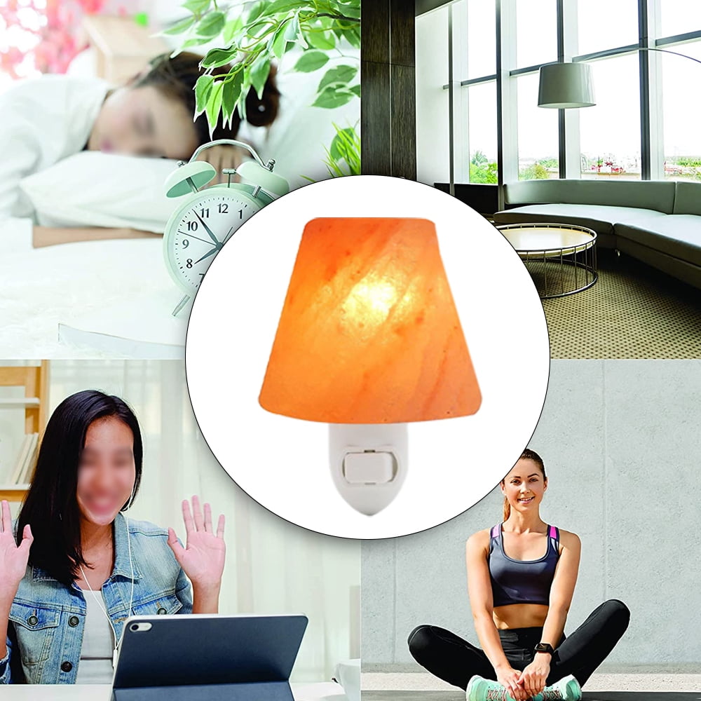Himalayan Salt Lamp Plug in Night Light Bulbs Bathroom Bedroom