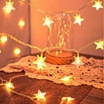 thumbnail image 6 of 40 LED Star and Spherical Shaped String Lights 20 FT Fairy Christmas Lights Battery Operated for Indoor and Outdoor, Party, Wedding and Holiday Decorations Warm White, 6 of 7