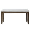 thumbnail image 6 of GZXS Mid-Century Upholstered Entryway Bench with Linen Fabric Padded Seat & Rubber Wood Legs, 38" Indoor Hallway Dining or Bedroom Bench (Beige+Brown), 6 of 8