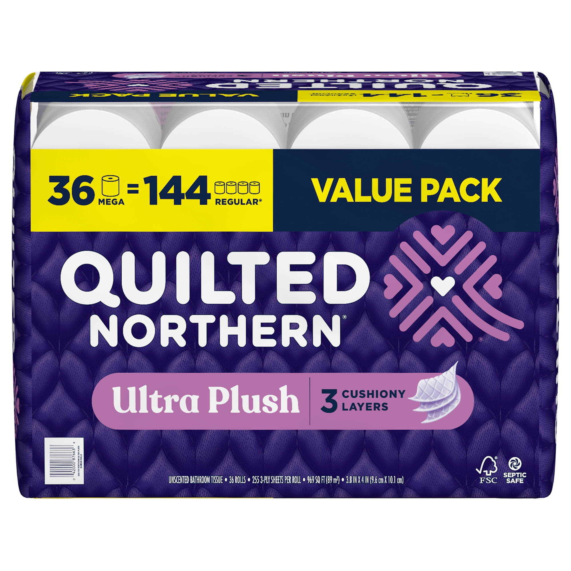 Quilted Northern Ultra Plush 3-Ply Toilet Paper, 36 Mega Rolls
