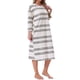 thumbnail image 4 of INSPIRAR CHIC Vestido de Noche para Mujeres de Algodón a Rayas de Manga Larga con Sujetador Incorporado Cuello Redondo Invierno Midi Ropa de Dormir, 4 of 6