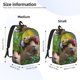 thumbnail image 2 of Disketp Flower Crown Guinea Pig Mochila de Lona Estampada, Mochila Escolar de Viaje Ligera para Estudiantes y Portátil-Small, 2 of 5