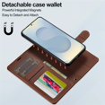 thumbnail image 5 of LC.IMEEKE Case for Samsung Galaxy S26 Plus 5G 6.7 inch, 2 in1 Multifunctional Detachable Wallet Phone Case for Men Women with RFID Blocking Wrist Strap Shockproof Protective Case,Brown, 5 of 13